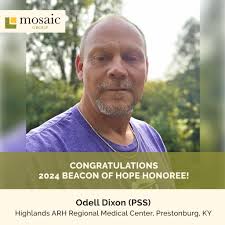 Last week, we celebrated Odell Dixon, a Beacon of Hope honoree, at  Highlands ARH Regional Medical Center (ARH). Joined by ARH's CEO Jonathan  Koonce, ARH's System Coordinator of Peer Recovery Services Tara