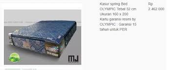 Perlu anda ketahui bahwa spring bed olympic begitu berkualitas dan pastinya memberikan kenyamanan untuk anda dan keluarga. Harga Kasur Olympic Nomor 2 Kasurpet