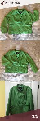 Bernardo Green Leather Jacket Super Fun Green Leather Jackets Jackets Green Leather