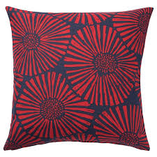 Stjarntulpan غطاء وسادة أزرق غامق أحمر 50x50 سم Ikea