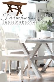 Farmhouse coffee, console, sofa & end tables : Painted Farmhouse Table X Base Refresh Restyle