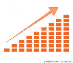 Rising Chart Stock Illustration 13636078 Pixta