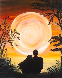It is a special moment to crown the harmony between your body, mind & soul. Moonlight Romance Painting By Lynne Mcqueen