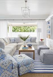 House Tour A Serene Blue White Beach House Interior 2 In 2020 Beach Living Room Beach House Interior White Beach Houses