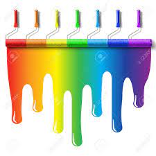 Malen nach zahlen ist als kunststil bekannt, bei dem vornummerierte felder auf einer leinwand mit schreiben sie eine bewertung. Walzenburste Mit Regenbogenfarben Malen Lizenzfrei Nutzbare Vektorgrafiken Clip Arts Illustrationen Image 31999312