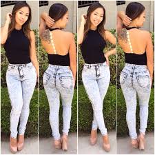 Daisy Racer Back Shirt Black Fashion Nova Fashion Wash Jeans Outfit Pretty Girl Swag