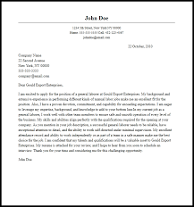 Examples Of Resume Cover Letters Generic Examples Professional General Laborer Cover Letter Sample Writing Free Editable Cover Letter
