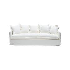 Check spelling or type a new query. Souk Collective Lotus Linen Slipcover Sofa White