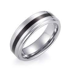 Mens Wedding Band Tungsten Wedding Ring For Men Black Line Mens Wedding Bands Tungsten Tungsten Wedding Rings Mens Wedding Rings