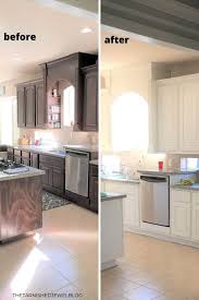 Before and after painting kitchen cabinets trim and doors. 5 Tips Painting Dark Kitchen Cabinets White And The Mistakes I Made