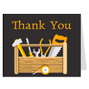 Amazon.com : The Invite Lady Thank You Card Tool Box Dadchelor ...
