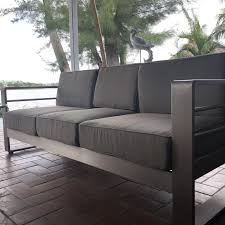 Royalston Patio Sofa With Cushions Reviews Allmodern In 2020 Patio Sofa Outdoor Sofa Cushions For Sale