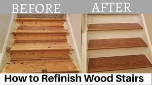 Each riser is crafted to fit vertically between stair treads on traditional stairways. How To Refinish Wood Stairs Youtube