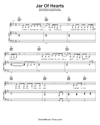Jar Of Hearts Sheet Music Christina Perri Sheetmusic Free Com