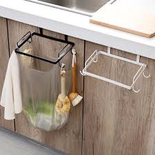 Iron Cabinet Storage Rack Garbage Bag Holder Kitchen Garbage Bags Hanging Kitchen Cabinets