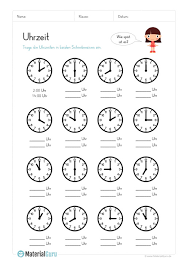 Bei der arbeit zu besuchern und kunden: Uhrzeit Lernen Materialguru