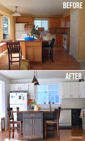 Any real estate agent will tell you that kitchens and bathrooms sell homes. A Two Toned Diy Kitchen Remodel The Details With Using A Spray Gun Sisters What