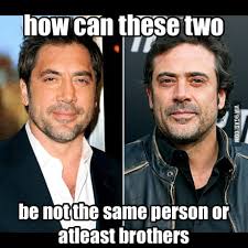 Kim manners and a young… Javier Bardem And Jeffrey Dean Morgan Seriously Look At Them 9gag