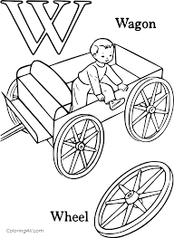 100% free great inventions coloring pages. W Is For Wagon And Wheel Coloring Page Coloringall
