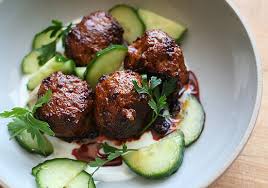 Lamb meatballs pair well with many sides, but i almost always serve them with roasted cherry tomatoes. Lottie Doof Chile Cumin Lamb Meatballs With Yogurt And Cucumber