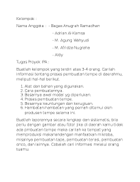 Check spelling or type a new query. Alat Dan Bahan Yg Digunakan Untuk Pembuatan Tempe Berbagai Alat