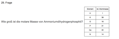 Das maß für die stoffmenge ist mol. Molare Masse Von Ammoniumdihydrogenphosphit Physik