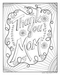 We all love our mom a lot. Thank You Mom Coloring Page Printable Coloring Page Etsy Mothers Day Coloring Pages Mom Coloring Pages Witch Coloring Pages