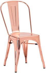 Industrial Design Gets A Super Chic Update In A Rose Gold Finish We Love Pairing This Dining Chair Rose Gold Furniture Gold Dining Chairs Rose Gold Room Decor