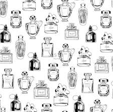 Behang Parfum Flesjes Zwart En Wit 138855 Parfumflesjes Zwart En Wit Oud Behang