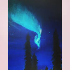 Pin By Jessie 3 On My Art Northern Lights Painting Night Painting Arcylic Painting