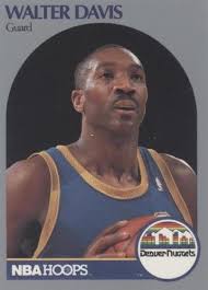 1990-91 Hoops Basketball Card Walter Davis Denver Nuggets #93