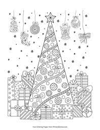 Christmas coloring page stocking milliande s free christmas. Free Christmas Tree Coloring Pages For Kids Drawing With Crayons