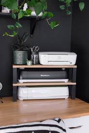 How To Make A Diy Printer Stand And Storage For Cricuts Storage Hacks Diy Printer Stand Printer Storage