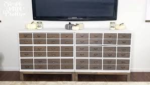 Library card catalog 2 drawer cabinet / beautiful color and style / storage and decor / fully usable rustfarm 5 out of 5 stars (438) $ 365.00 free shipping add to favorites vintage decorative wood drawer, card catalog style savedbylovefinds 5 out of 5 stars (89. Diy Card Catalog Ikea Dresser Hack Simple Made Pretty 2021