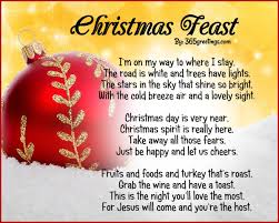 Christmas Feast Poem All About Christmas