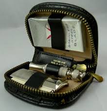 Vintage Gillette Travel Safety Razor In Leather Case J2 Safety Razor Wet Shaving Travel Safety