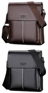 Us 28 13 Pu Leather Simple Business Shoulder Bag Crossbody Bag For Men Bags Simple Work Business Style Crossbody Bag Man Bag Mens Leather Bag