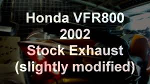 Hi everyone and welcome back to the shed. Vfr800 Modified Stock Exhaust Youtube