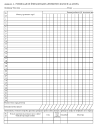 Formular Prezenta Zilnica 2 Pag A4