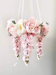 Wisteria Flower Mobile Nursery Mobile Baby Girl Mobile Princess Mobile Floral Mobile Pink Mobile Butterfly Mobile Flower Chandelier Flower Mobile Baby Mobile Girl Flower Chandelier