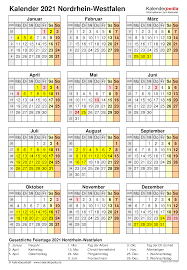 Der folgende kalender enthält das gesamte jahr. Kalender 2021 Nrw Ferien Feiertage Pdf Vorlagen