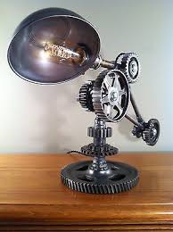 Industrial Desk Lamp Machine Gear Task Light Steampunk Rat Rod Vintage Parts Vintage Industrial Furniture Steampunk Lighting Industrial Decor