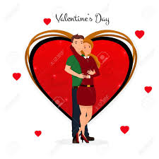Each year my neighbors (he is 56 and she is 48) arrange a romantic scavenger hunt on february 14. Valentine S Day Cute Couple Love Day Couple With Heart Vector Royalty Free Cliparts Vectors And Stock Illustration Image 94984975
