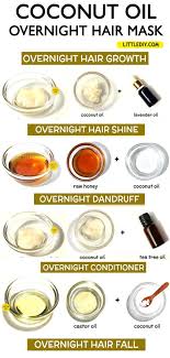 Keeping the oil on the hair overnight will allow the deepest penetration, and ensure there is enough time for each strand of hair to use the oils nourishment to its fullest. Overnight Coconut Oil Hair Treatments Coconut Oil Hair Mask Diy Coconut Oil Hair Treatment Coconut Oil Hair Mask Overnight