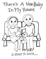 Big sister coloring pages are a fun way for kids of all ages to develop creativity, focus, motor skills … Free Printable Coloring Book There S A New Baby In My House A Story To Color New Baby Products Home Birth Coloring Books