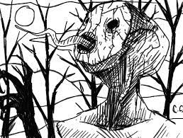 Illustrate lines and curves to portray her pony tailed hair. Download Scary Drawing Pictures At Getdrawings Draw Scary Stuff Png Image With No Background Pngkey Com