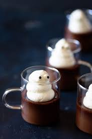 Ghostly Pot De Creme Halloween Dessert Recipe Pot De Creme Halloween Desserts Food