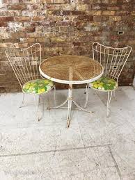 Homecrest patio furniture in your backyard once you find the right homecrest furniture product for your home, you'll learn that it is more versatile than you expected. Wire Patio Bistro Set Homecrest Adjustable Table 1960 S Vintage Estatesales Org