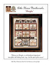 Cross stitch pattern in pdf 93w x 95h stitches aida 14 count, white (or colour of your choice): Kringles Cross Stitch Pattern Little House Needleworks Fat Quarter Shop