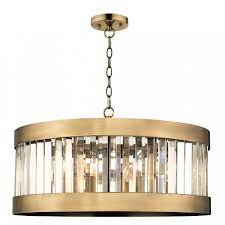 Mix of clear and black hanging crystals. Pandora 5 Light Drum Pendant Quick Delivery Online Lighting Shop